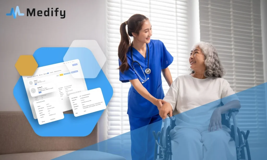 Dokter dan Pasien tersenyum karena Rumah Sakit memakai SIMRS Medify